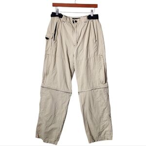 NO‎ BOUNDARIES x VINTAGE y2k cargo zip off pants athletic pant tan size 32x32